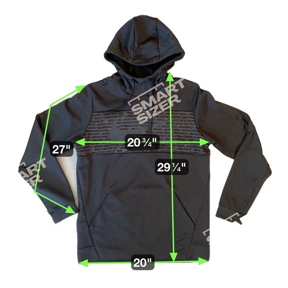 SOLD- Nike Dri-Fit Black Hoodie Sweatshirt Men’s  M Swoosh Logo Fleece Pullover - Picture 3 of 12